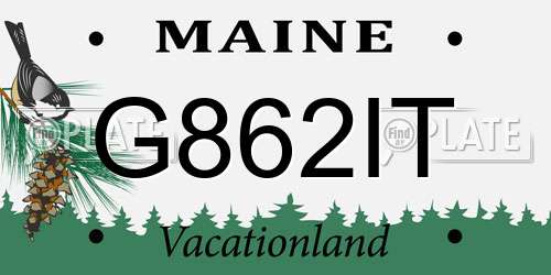 G862IT Maine License Plate