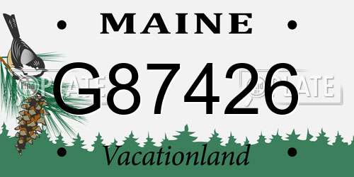 G87426 Maine License Plate