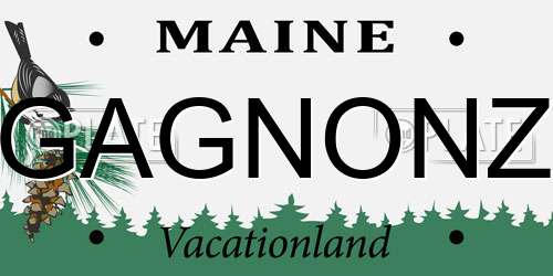 GAGNONZ Maine License Plate