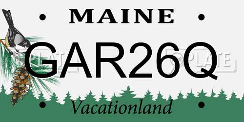 GAR26Q Maine License Plate