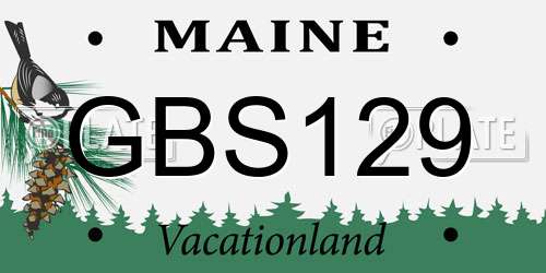 GBS129 Maine License Plate