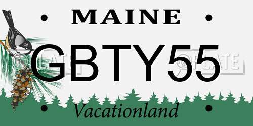 GBTY55 Maine License Plate