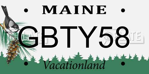 GBTY58 Maine License Plate