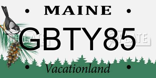 GBTY85 Maine License Plate
