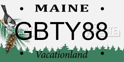 GBTY88 Maine License Plate