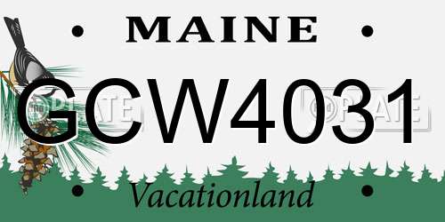 GCW4031 Maine License Plate