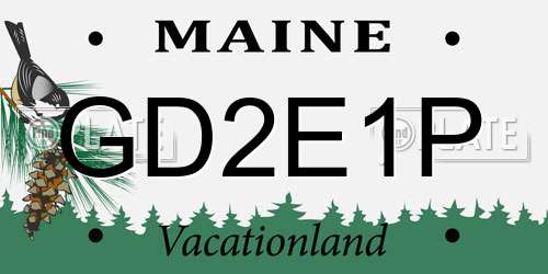 GD2E1P Maine License Plate
