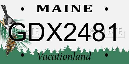 GDX2481 Maine License Plate