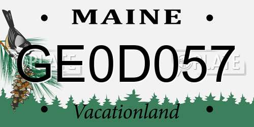 GE0D057 Maine License Plate