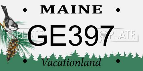 GE397 Maine License Plate
