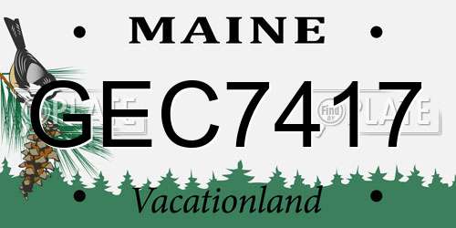 GEC7417 Maine License Plate