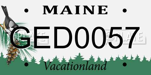 GED0057 Maine License Plate