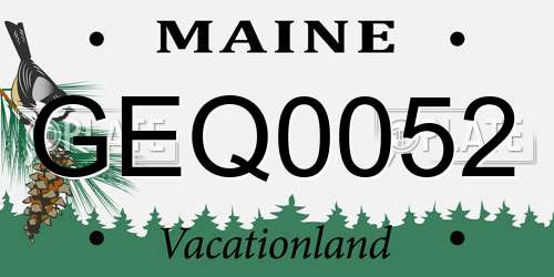 GEQ0052 Maine License Plate
