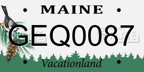 GEQ0087 Maine License Plate