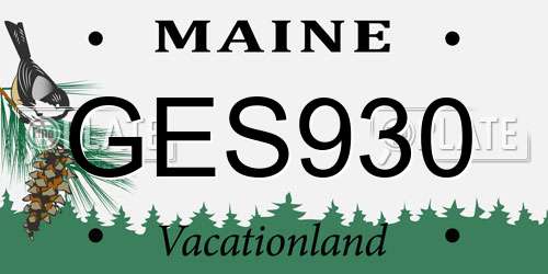 GES930 Maine License Plate