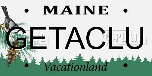 GETACLU Maine License Plate