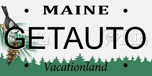 GETAUTO Maine License Plate
