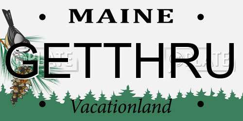 GETTHRU Maine License Plate