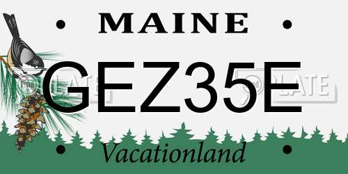 GEZ35E Maine License Plate
