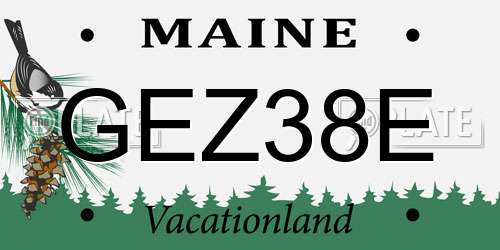 GEZ38E Maine License Plate