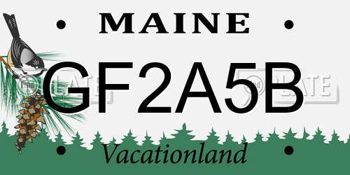 GF2A5B Maine License Plate