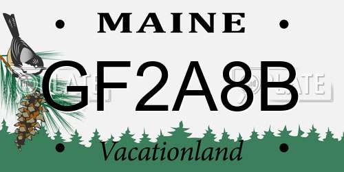 GF2A8B Maine License Plate