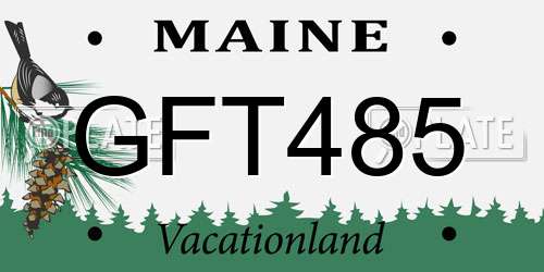 GFT485 Maine License Plate