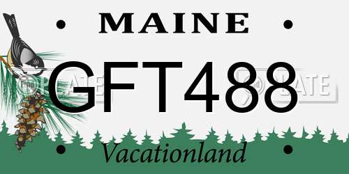 GFT488 Maine License Plate