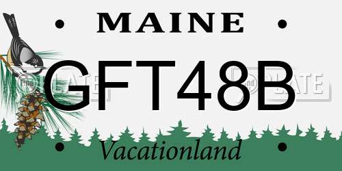 GFT48B Maine License Plate