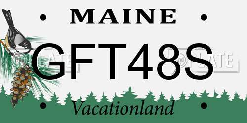 GFT48S Maine License Plate