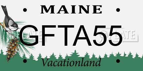 GFTA55 Maine License Plate