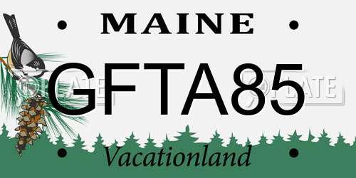 GFTA85 Maine License Plate