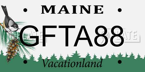 GFTA88 Maine License Plate