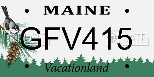 GFV415 Maine License Plate