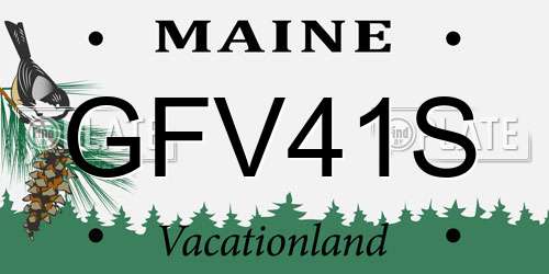 GFV41S Maine License Plate