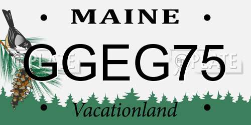 GGEG75 Maine License Plate