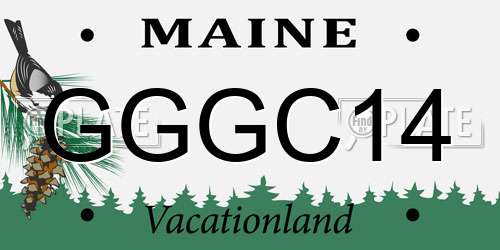 GGGC14 Maine License Plate