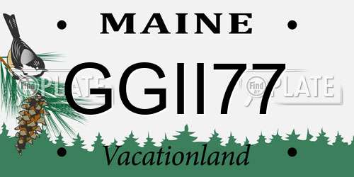 GGII77 Maine License Plate