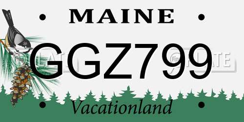 GGZ799 Maine License Plate
