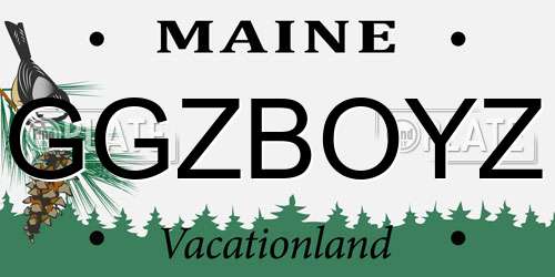 GGZBOYZ Maine License Plate