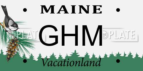GHM Maine License Plate