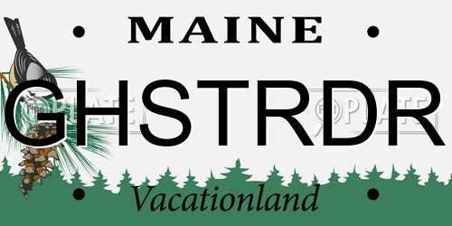 GHSTRDR Maine License Plate