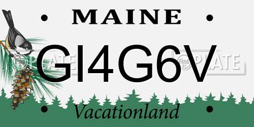 GI4G6V Maine License Plate