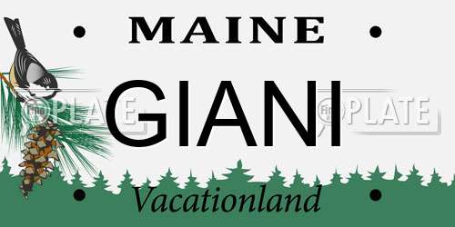 GIANI Maine License Plate