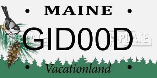 GID00D Maine License Plate