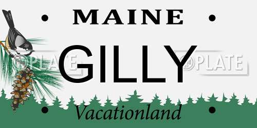 GILLY Maine License Plate