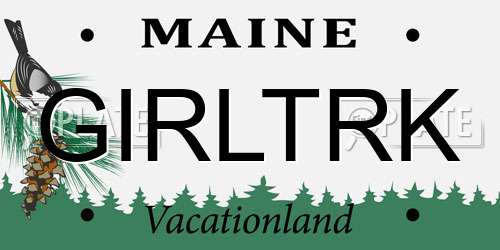 GIRLTRK Maine License Plate