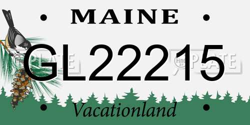 GL22215 Maine License Plate