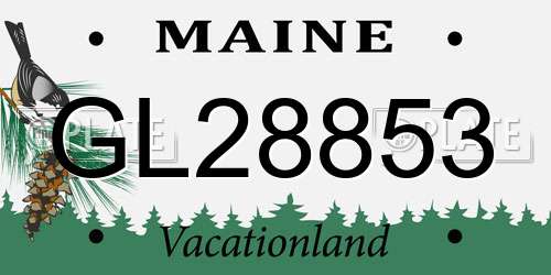GL28853 Maine License Plate