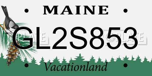 GL2S853 Maine License Plate